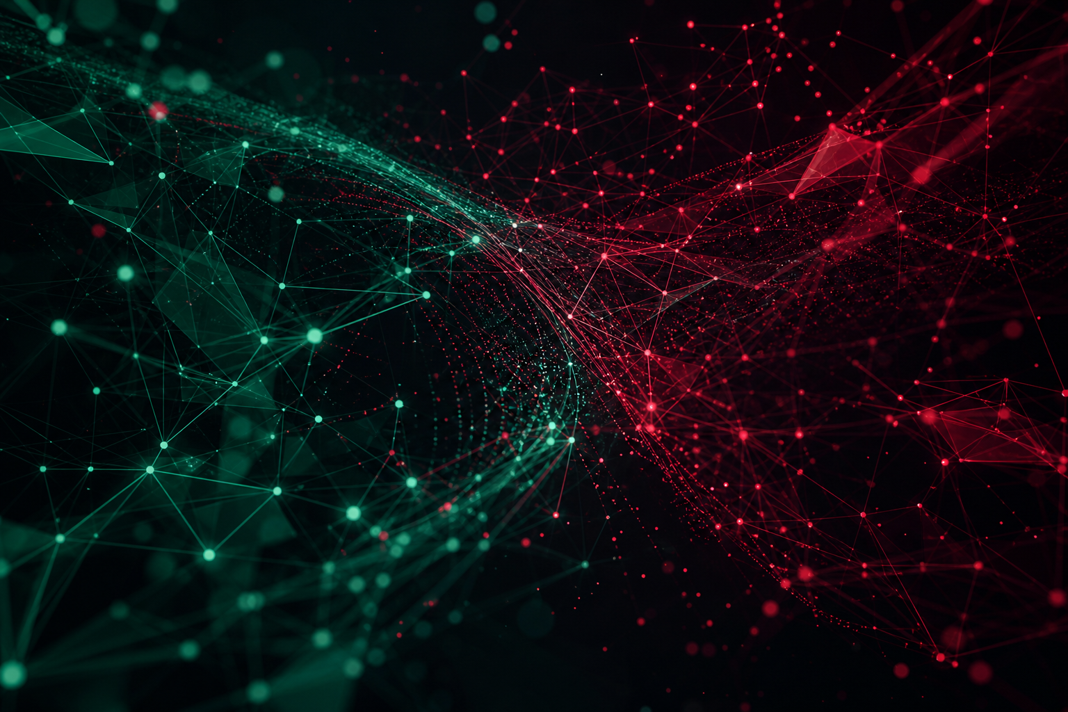 Abstract digital network visualization representing marketing connectivity