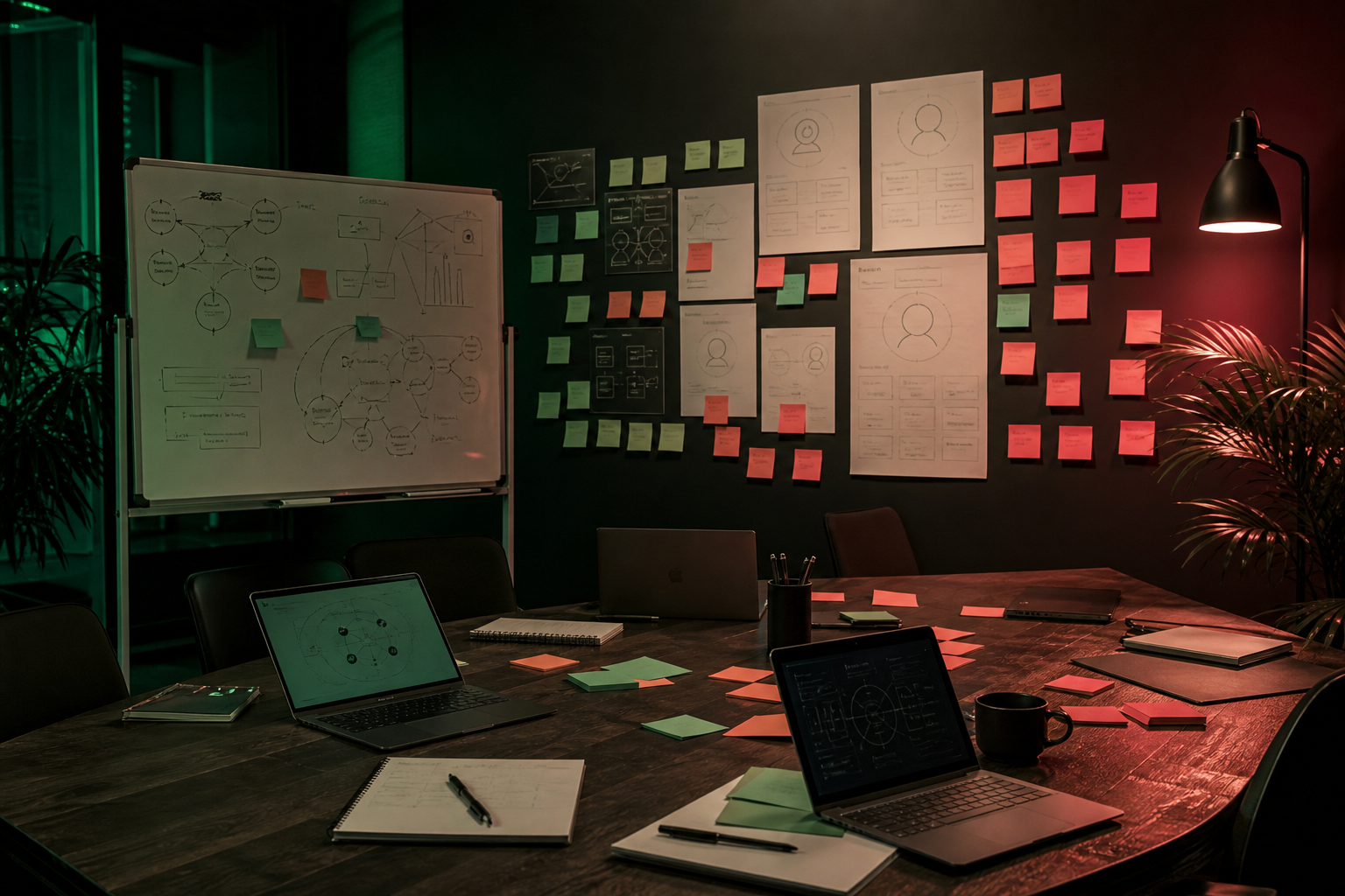 Immersive strategy workshop with buyer persona mapping and stakeholder alignment